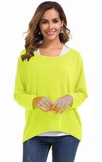 Foto 2 | Foto 2 | Jersey Holgado Uget Para Mujer  Holgado  De Color Amarillo Limón - Venta Internacional.