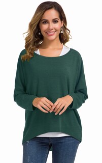 Foto 2 | Foto 2 | Jersey Holgado Uget De Gran Tamaño Con Mangas De Murciélago Para Mujer - Venta Internacional.