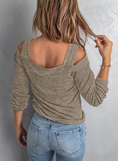 Foto 3 | Foto 3 | Blusa Queenie Visconti Para Mujer Punto Con Hombros Descubiertos Color Albaricoque Talla M - Venta Internacional.