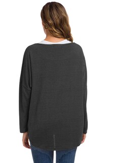 Foto 2 | Foto 2 | Jersey Uget Para Mujer  Casual  Holgado  Holgado  Con Hombros Descubiertos  Gris - Venta Internacional.