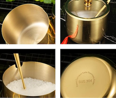 Foto 5 | Foto 5 | Tarro De Especias En Tarro De Especias Para Almacenar Mozacona Color Dorado - Venta Internacional.