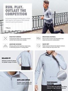 Foto 4 | Foto 4 | Camisa Tsla Para Hombre Con Forro Polar Térmico Con Cierre De Cremallera - Venta Internacional.