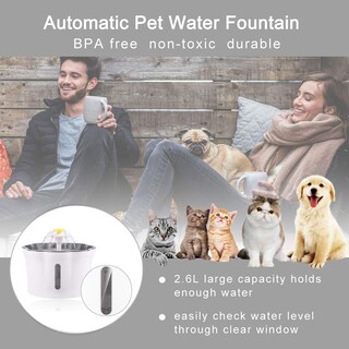 Foto 2 | Foto 2 | Fuente De Agua Para Mascotas Cidbest De 2 6 Litros Con Tapete De Silicona Y Filtros - Venta Internacional.