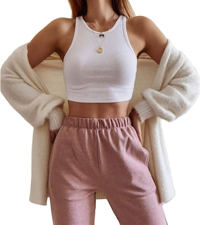 Foto 3 | Foto 3 | Camiseta Sin Mangas Artfish De Punto Acanalado Con Cuello Alto Sin Mangas Para Mujer - Venta Internacional.