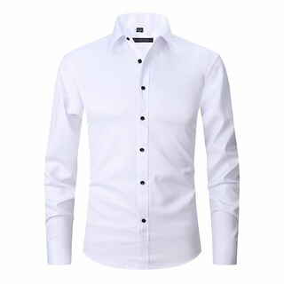 Foto 1 | Foto 1 | Camisa Elástica Antiarrugas Que No Necesita Planchado  Ajustada  Para Hombre - Venta Internacional.