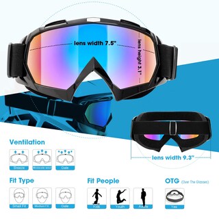 Foto 2 | Foto 2 | Gafas De Motocross Mamabout Para Adultos Moto Cross Paquete De 2 Unidades Uv400 - Venta Internacional.