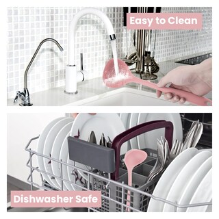 Foto 6 | Foto 6 | Cucharón Para Sopa Vxyw De Silicona Con Agarre Cómodo  30 X 8 6 Cm  Color Rosa - Venta Internacional.