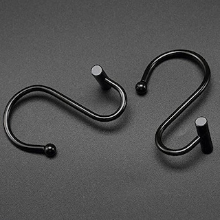 Foto 3 | Foto 3 | Juego De 12 Ganchos Para Cortinas De Ducha Chictie Metal De Primera Calidad Color Negro - Venta Internacional.