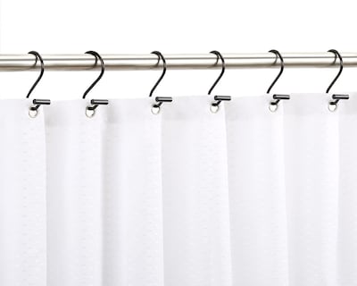 Foto 4 | Foto 4 | Juego De 12 Ganchos Para Cortinas De Ducha Chictie Metal De Primera Calidad Color Negro - Venta Internacional.