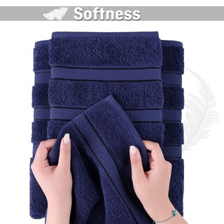 Foto 3 | Foto 3 | Juego De Toallas Melatolia Luxury Navy 6 Piezas Algodón Turco 600 G/m² - Venta Internacional.