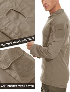 Foto 4 | Foto 4 | Camiseta Magcomsen Manga Larga Para Hombre Caqui - Venta Internacional.