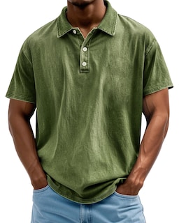Foto 1 | Foto 1 | Polo Pwebusiness De Algodón Lavado Desgastado Para Hombre - Venta Internacional.