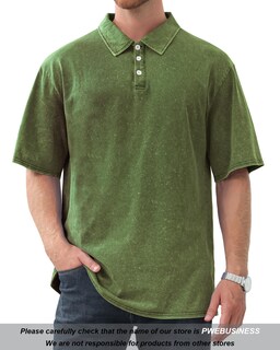 Foto 2 | Foto 2 | Polo Pwebusiness De Algodón Lavado Desgastado Para Hombre - Venta Internacional.