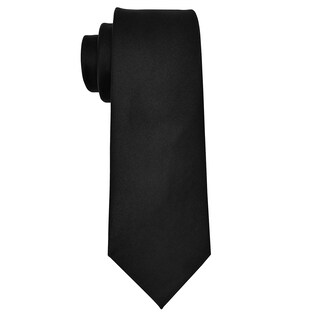 Foto 1 | Foto 1 | Tie Kooelle De Microfibra Negra Lisa De Color Puro Para Hombre - Venta Internacional.