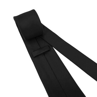 Foto 3 | Foto 3 | Tie Kooelle De Microfibra Negra Lisa De Color Puro Para Hombre - Venta Internacional.