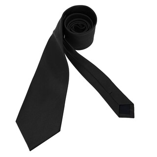 Foto 5 | Foto 5 | Tie Kooelle De Microfibra Negra Lisa De Color Puro Para Hombre - Venta Internacional.