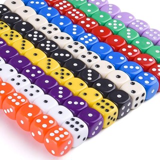 Foto 2 | Foto 2 | Juego De Dados Austor 100 Unidades 6 Caras 16 Mm Acrílico Con Bolsa - Venta Internacional.