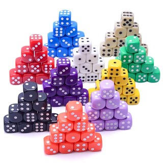 Foto 5 | Foto 5 | Juego De Dados Austor 100 Unidades 6 Caras 16 Mm Acrílico Con Bolsa - Venta Internacional.