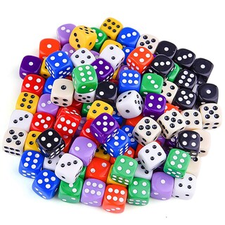 Foto 6 | Foto 6 | Juego De Dados Austor  100 Unidades  6 Caras  16 Mm  Acrílico Con Bolsa - Venta Internacional.