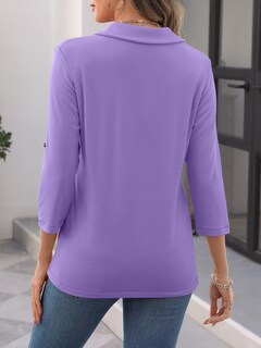 Foto 4 | Foto 4 | Blusa Tipo Túnica Ticticmiss Para Mujer Manga 3/4 Cuello En V Color Morado - Venta Internacional.
