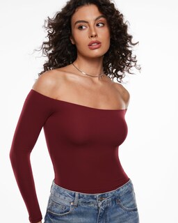 Foto 4 | Foto 4 | Top Inlyric De Manga Larga Con Hombros Descubiertos E Increíblemente Suave Para Mujer - Venta Internacional.