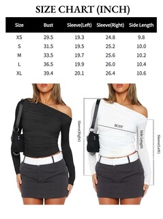 Foto 6 | Foto 6 | Top Corto Zeagoo Para Mujer Manga Larga Hombros Descubiertos Negro 2024 - Venta Internacional.