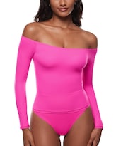 Top Inlyric De Manga Larga Con Hombros Descubiertos E Increíblemente Suave Para Mujer - Venta Internacional.