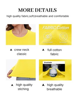 Foto 5 | Foto 5 | Camisa Yucolen Para Mujer Algodón Manga Larga Cuello Redondo Color Amarillo L - Venta Internacional.