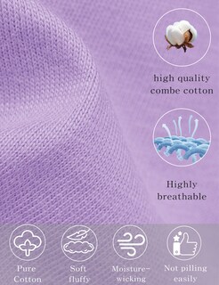 Foto 7 | Foto 7 | Camisa Yucolen Para Mujer Algodón Manga Larga Cuello Redondo Violeta Claro - Venta Internacional.
