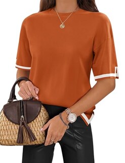 Foto 1 | Foto 1 | Jersey Zeagoo Caramel De Manga Corta Para Mujer - Venta Internacional.