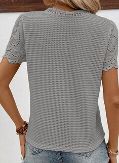 Foto 3 | Foto 3 | Tops Shewin De Verano Casual Con Cuello Redondo Y Manga Corta Para Mujer - Venta Internacional.