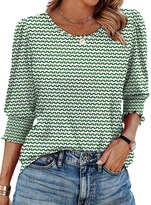 Camiseta Xieerduo De Manga 3/4 Para Mujer Color Verde Día De San Patricio Xxl - Venta Internacional.