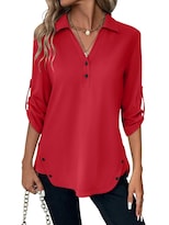 Camisas Tipo Túnica Ticticmiss Con Cuello En V Y Manga 3/4 Para Mujer - Venta Internacional.