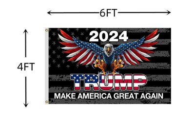 Foto 2 | Foto 2 | Flag Trump 2024 Eagle Poliéster 4 X 6 Pies Para Todo Tipo De Clima - Venta Internacional.