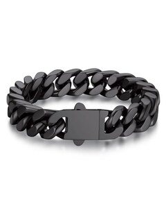 Foto 1 | Foto 1 | Brazalete Bandmax Chunky Curb Chain 12 Mm De Acero Inoxidable Negro - Venta Internacional.