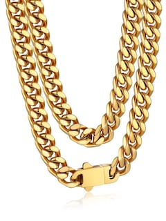 Foto 1 | Foto 1 | Collar Bandmax Miami Cuban Link De 7 Mm 24 Cm Chapado En Oro De 14 Quilates - Venta Internacional.