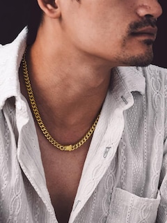 Foto 5 | Foto 5 | Collar Bandmax Miami Cuban Link De 7 Mm 24 Cm Chapado En Oro De 14 Quilates - Venta Internacional.