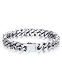 Foto 1 | Foto 1 | Brazalete Bandmax Miami Cuban Chain De Acero Inoxidable De 9 Mm De Ancho - Venta Internacional.