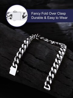 Foto 3 | Foto 3 | Brazalete Bandmax Miami Cuban Chain De Acero Inoxidable De 9 Mm De Ancho - Venta Internacional.
