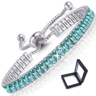 Foto 1 | Foto 1 | Pulsera De Tenis Xinpowwo Chapada En Oro De 18 Quilates Con Circonitas Cúbicas - Venta Internacional.