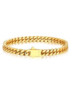 Foto 1 | Foto 1 | Brazalete Bandmax Cuban Gold Con Cadena De Eslabones De 5 Mm Para Hombre - Venta Internacional.