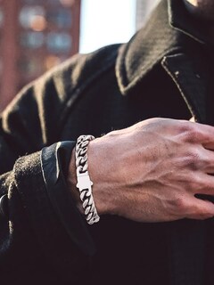 Foto 5 | Foto 5 | Pulsera Bandmax Chunky Cuban Chain De Acero Inoxidable De 18 Cm - Venta Internacional.