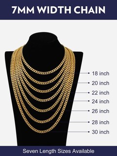 Foto 7 | Foto 7 | Collar Bandmax Cuban Chain De Acero Inoxidable Chapado En Oro De 14 Quilates - Venta Internacional.