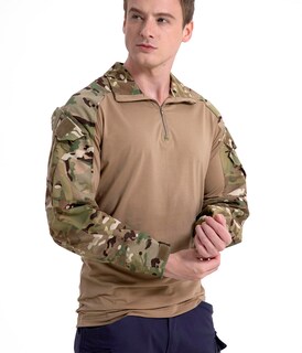 Foto 2 | Foto 2 | Camisa Táctica De Combate Carwornic De Manga Larga Con Cremallera 1/4 Para Hombre - Venta Internacional.