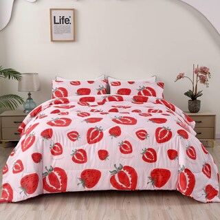Foto 1 | Foto 1 | Set De Edredón Sdiii Strawberry Queen Con 2 Fundas De Almohada - Venta Internacional.