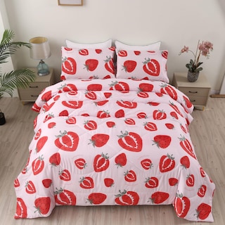 Foto 2 | Foto 2 | Set De Edredón Sdiii Strawberry Queen Con 2 Fundas De Almohada - Venta Internacional.