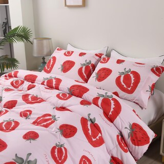 Foto 3 | Foto 3 | Set De Edredón Sdiii Strawberry Queen Con 2 Fundas De Almohada - Venta Internacional.