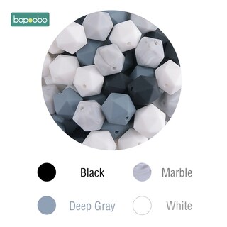 Foto 1 | Foto 1 | Perlas Hexagonales De Silicona Teether Bopoobo Para Bebés De 14 Mm 100 Unidades - Venta Internacional.