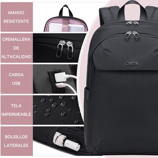 Foto 4 | Foto 4 | Mochila Para Portátil Chantria Cb00633 Para Mujer Negra - Venta Internacional.