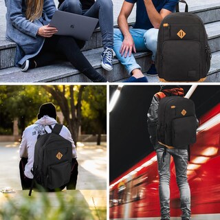 Foto 7 | Foto 7 | Mochila De Viaje Keofid Classic Para Equipaje De Mano Con Puerto Usb De 19 Pulgadas  Color Negro - Venta Internacional.